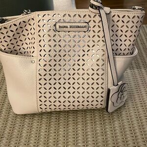 DANA BUCHMAN HANDBAG WITH CHAIN HANDLES (LEATHER)